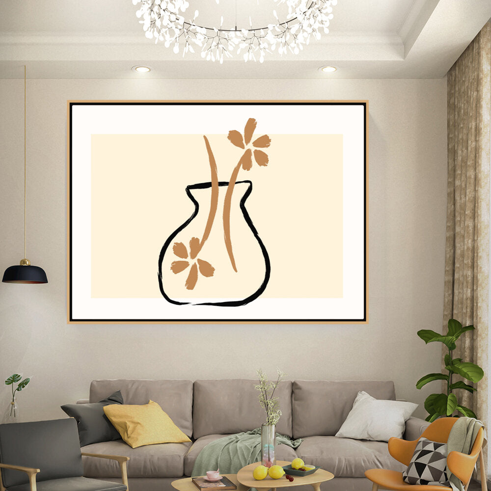 Kiran - Valipa - Flower Vase - Floating Framed Canvas