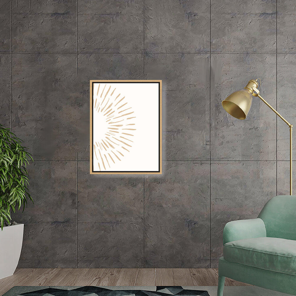 Sunburst Abstract - Floating Framed Canvas