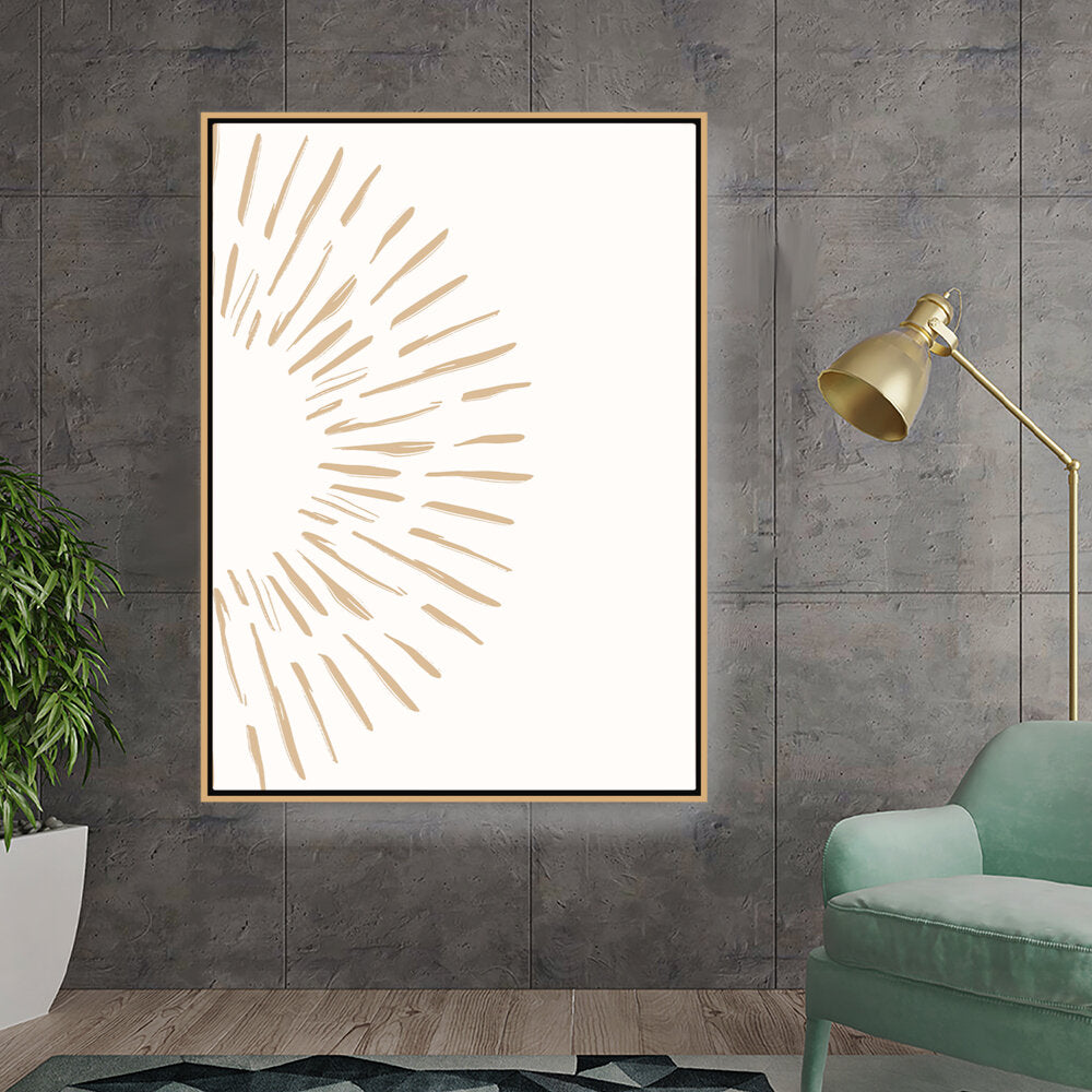 Kiran - Valipa - Sunburst Abstract - Floating Framed Canvas