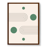 Geometric Harmony Shapes - Framed Canvas