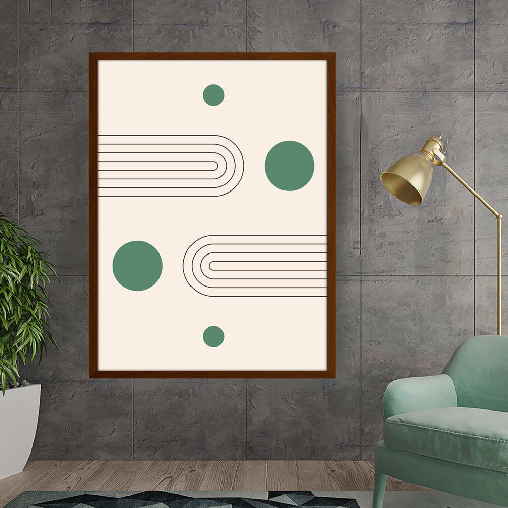 Kiran - Valipa - Geometric Harmony Shapes - Framed Canvas