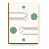 Geometric Harmony Shapes - Floating Framed Canvas