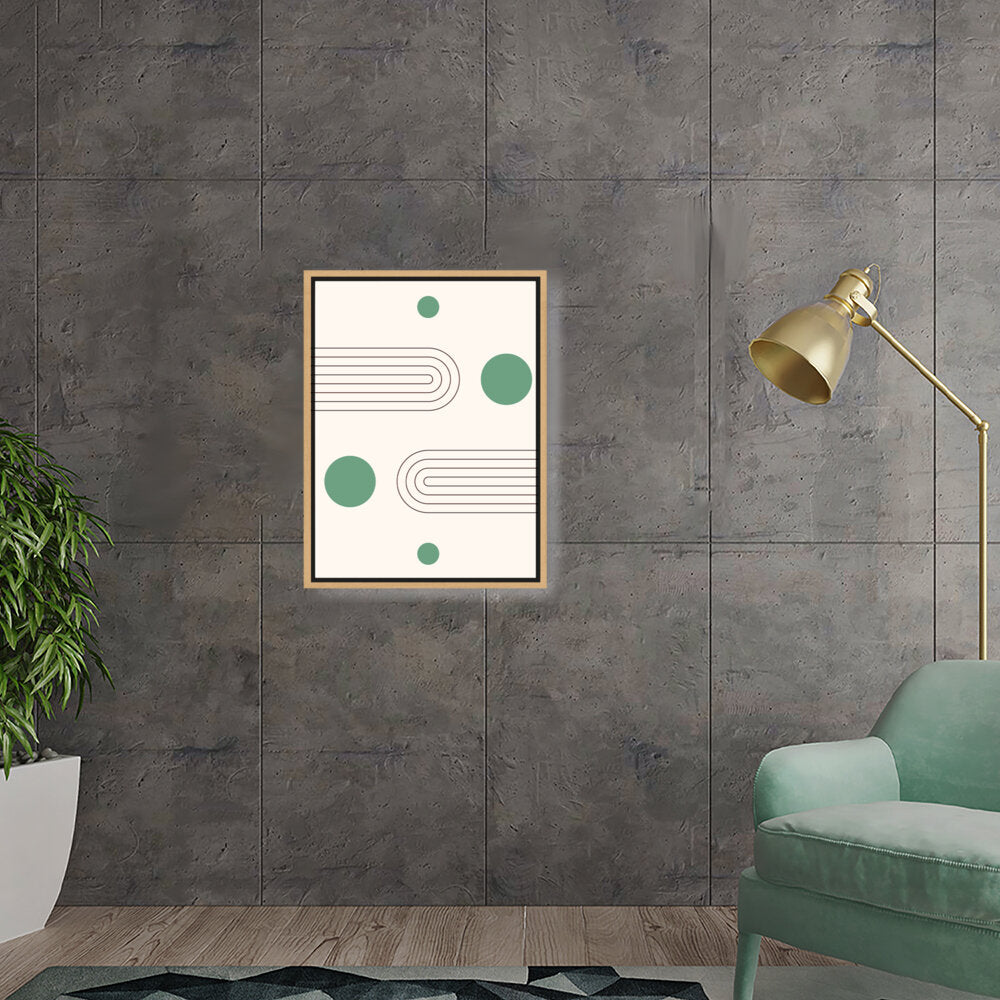 Geometric Harmony Shapes - Floating Framed Canvas