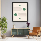Geometric Harmony Shapes - Framed Wall Art