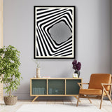 Optical Illusion Sphere - Framed Wall Art