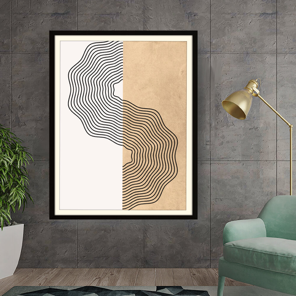Kiran - Valipa - Wavy Fields - Framed Wall Art