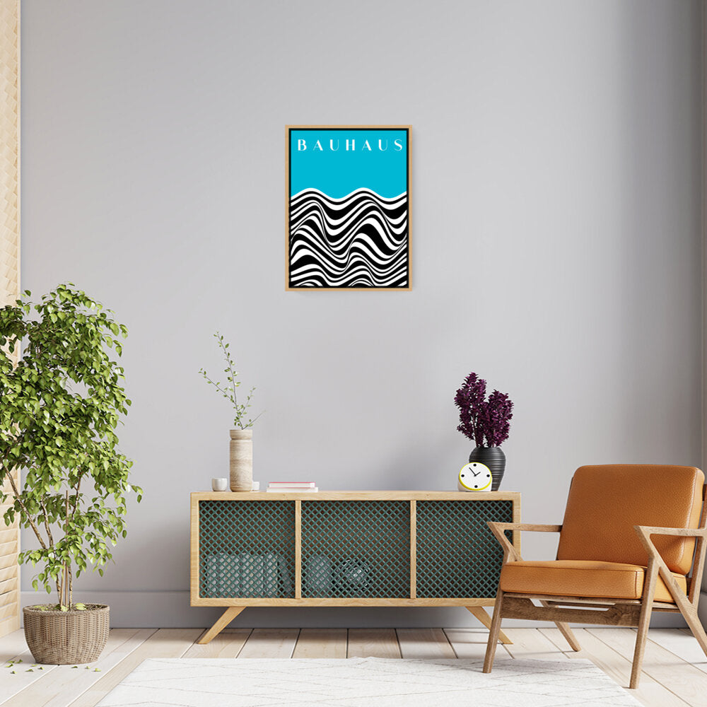 Waves Of Bauhaus - Floating Framed Canvas