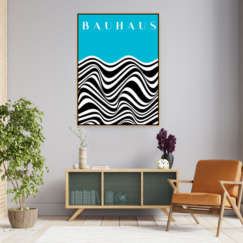 Kiran - Valipa - Waves Of Bauhaus - Floating Framed Canvas