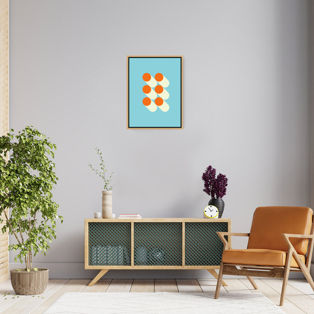 Geometric Shapes In Harmony - Floating Framed Canvas