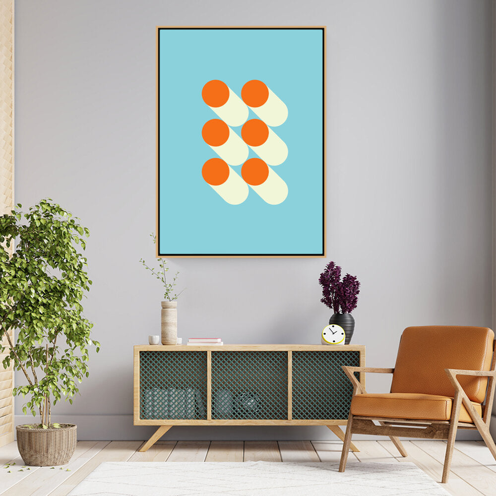 Kiran - Valipa - Geometric Shapes In Harmony - Floating Framed Canvas