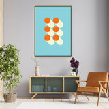 Geometric Shapes In Harmony - Floating Framed Canvas