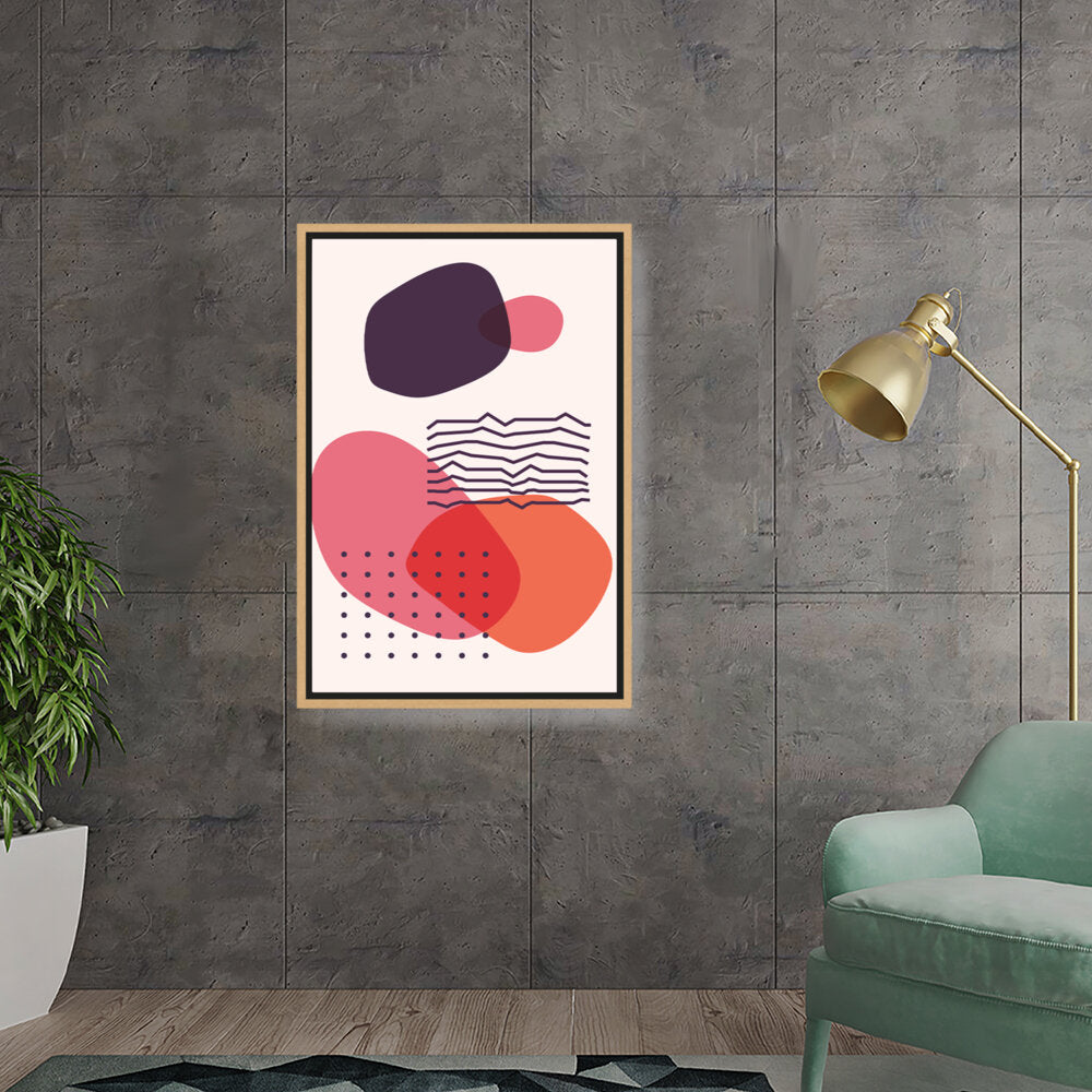 Abstract Shapes And Lines 2 - Floating Framed Canvas