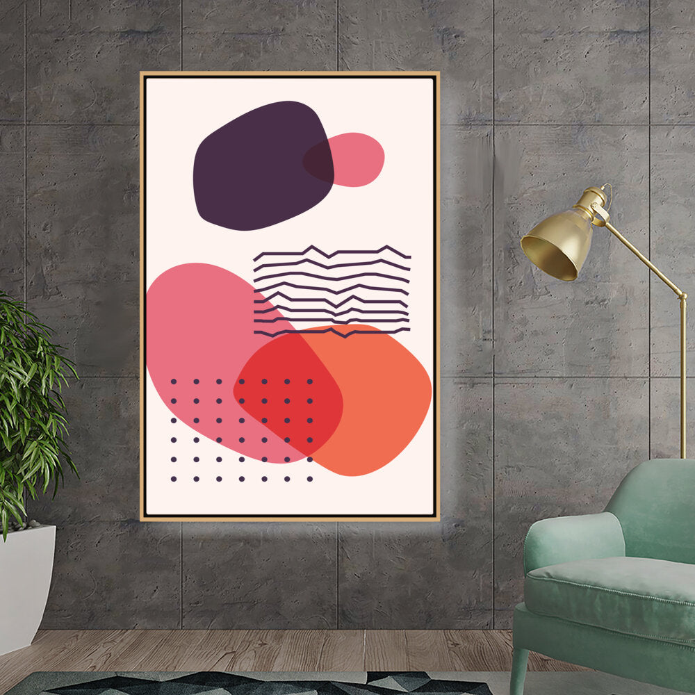 Kiran - Valipa - Abstract Shapes And Lines 2 - Floating Framed Canvas
