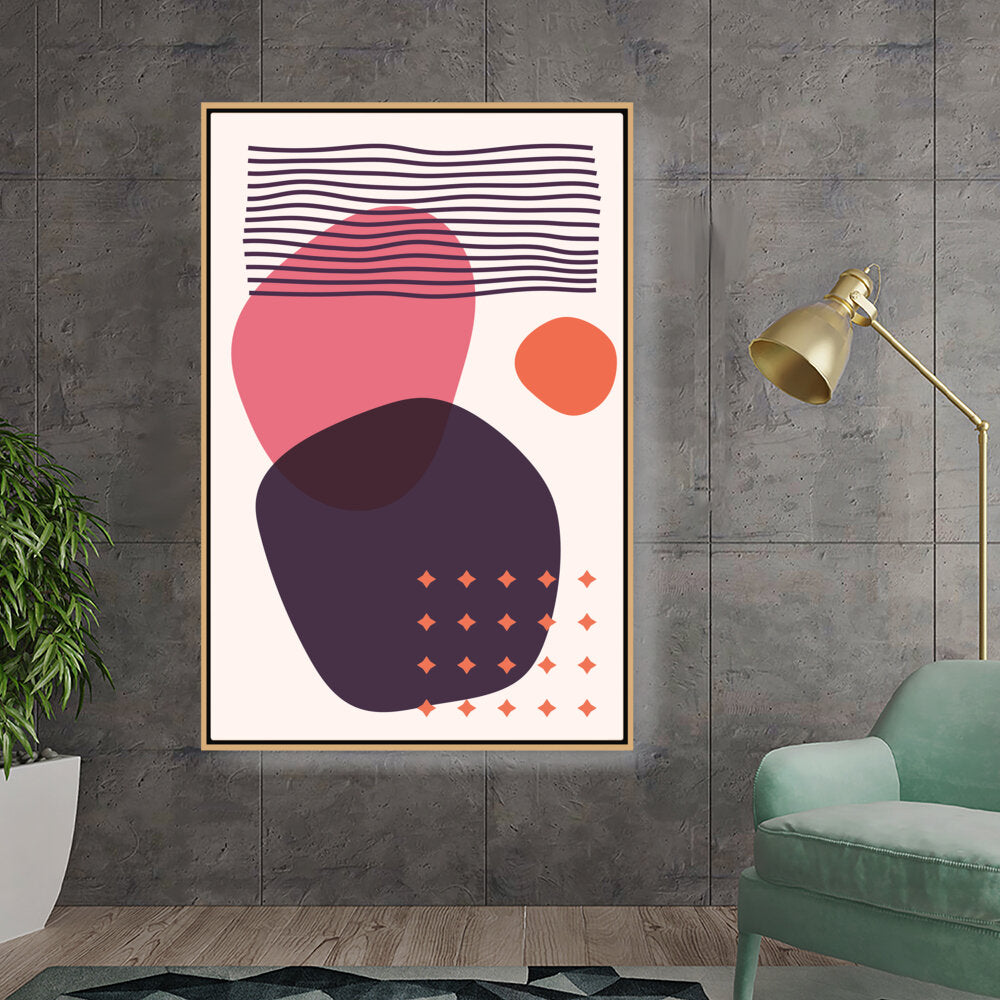 Kiran - Valipa - Abstract Shapes And Lines1 - Floating Framed Canvas