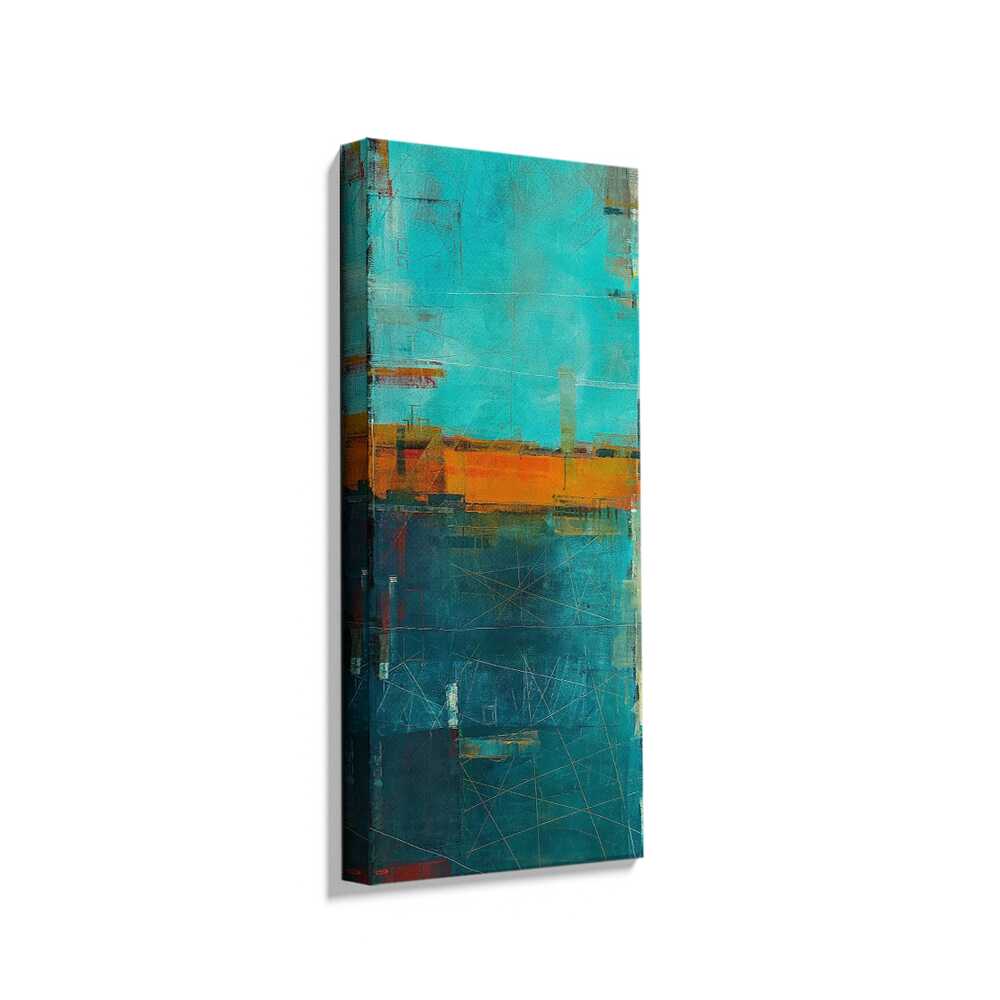 Picasoul - Picasoul Curated - Abstract Blue And Orange - Wall Decor
