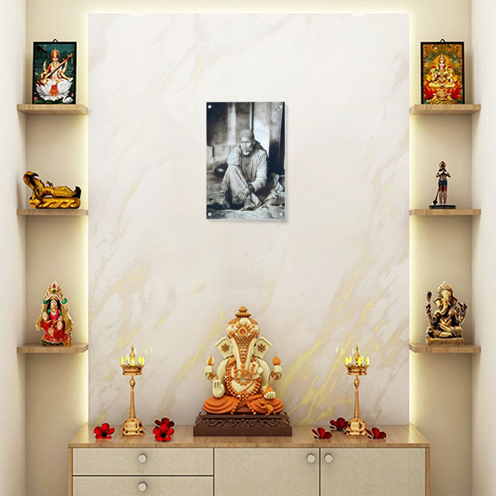 Shirdi Sai Baba Original Photo - Acrylic Wall Photo