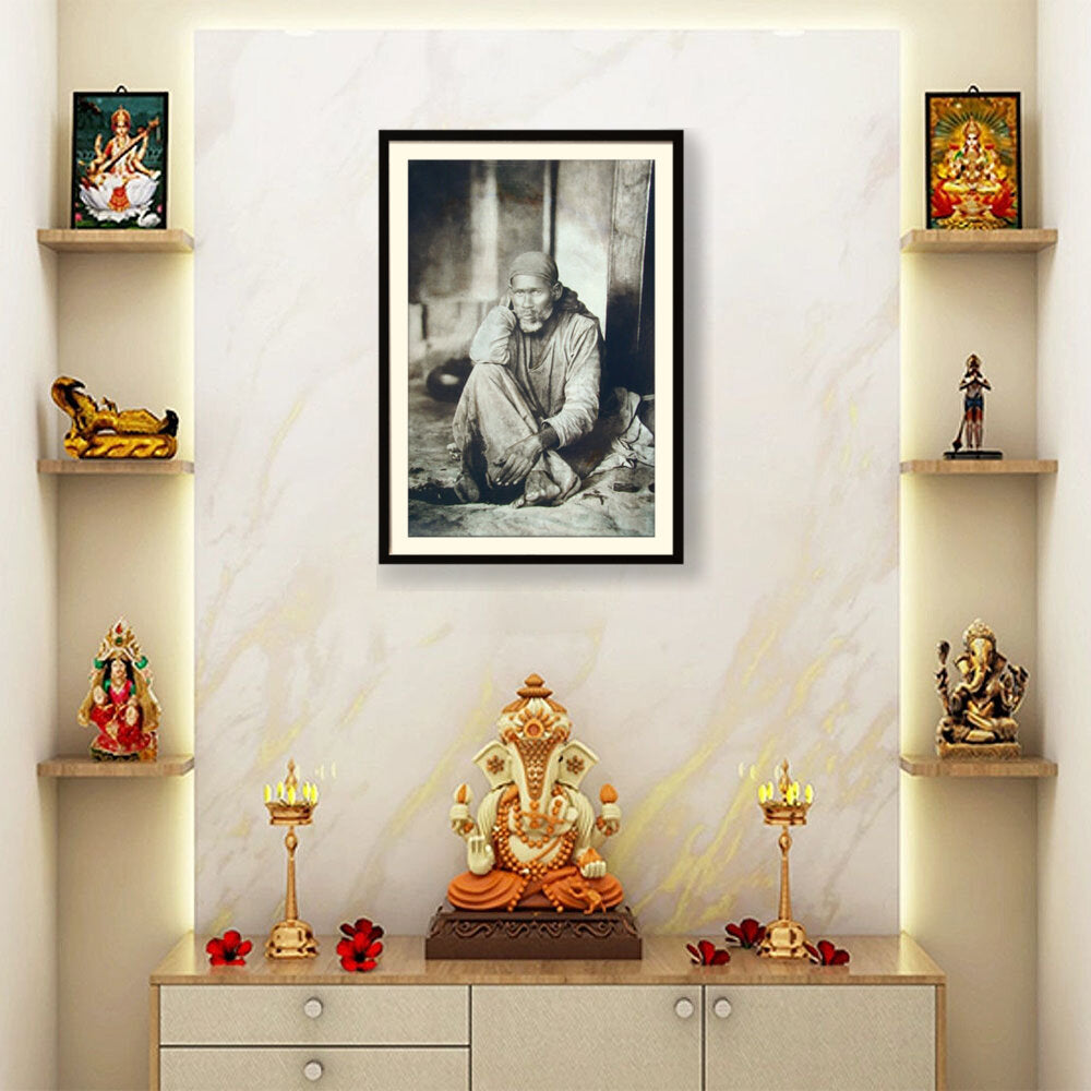Shirdi Sai Baba Original Photo - WALL MOUNT FRAME