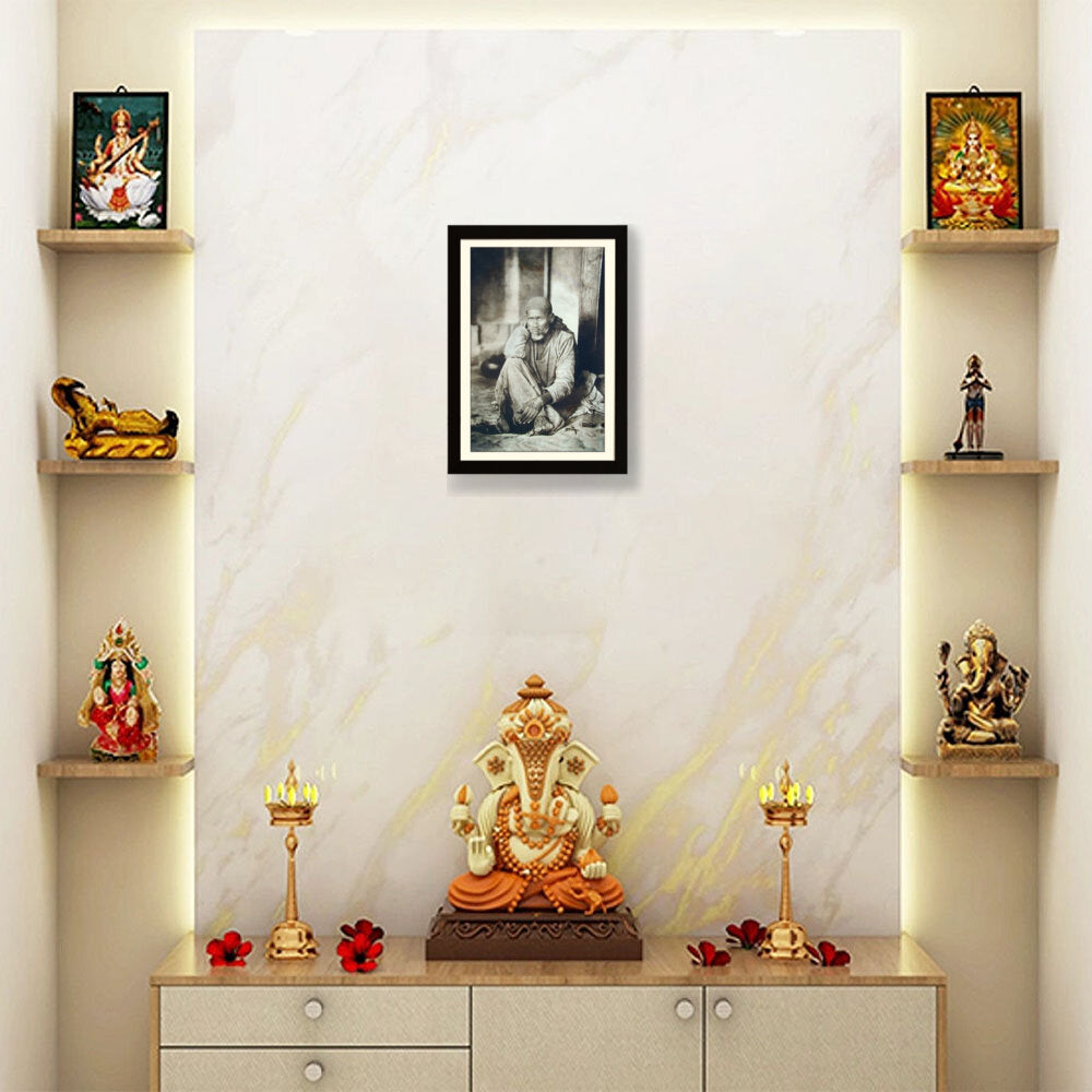Shirdi Sai Baba Original Photo - WALL MOUNT FRAME