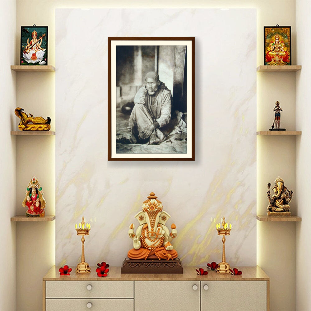 Shirdi Sai Baba Original Photo - WALL MOUNT FRAME