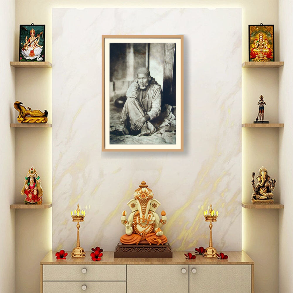 Shirdi Sai Baba Original Photo - WALL MOUNT FRAME