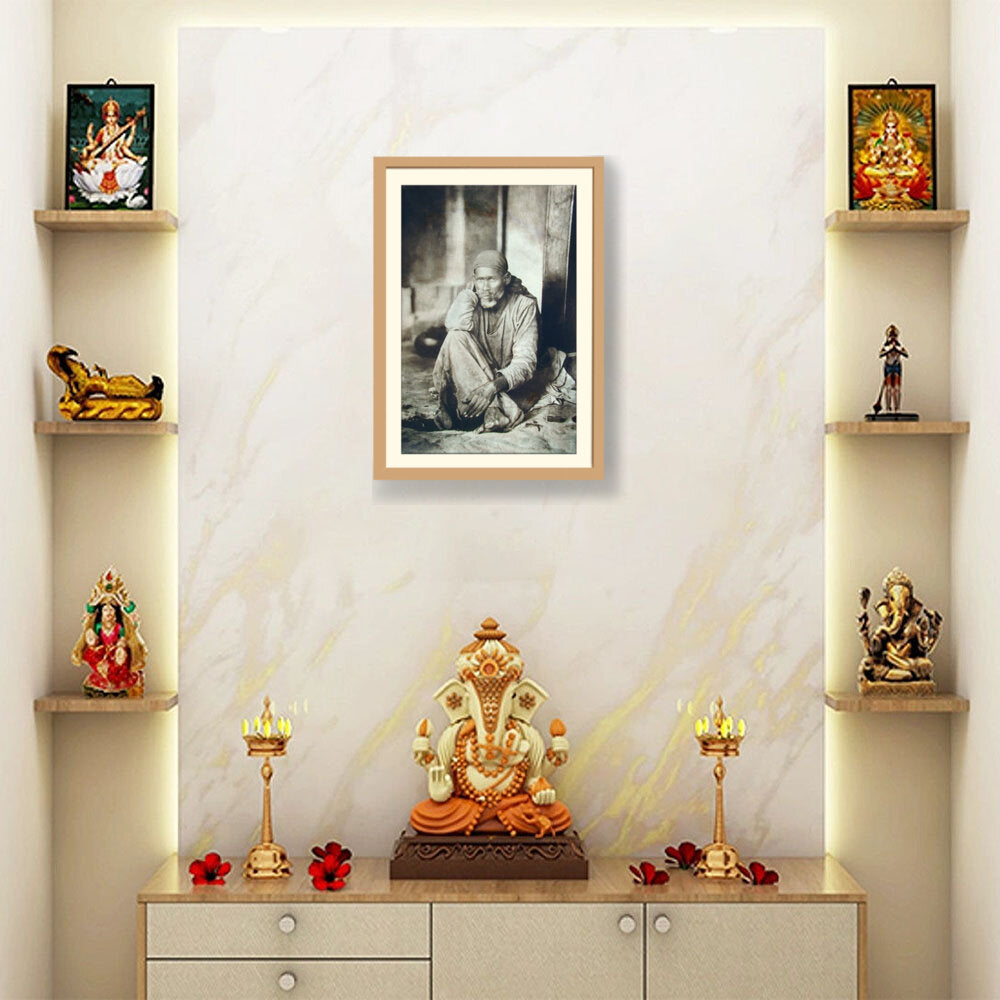 Shirdi Sai Baba Original Photo - WALL MOUNT FRAME