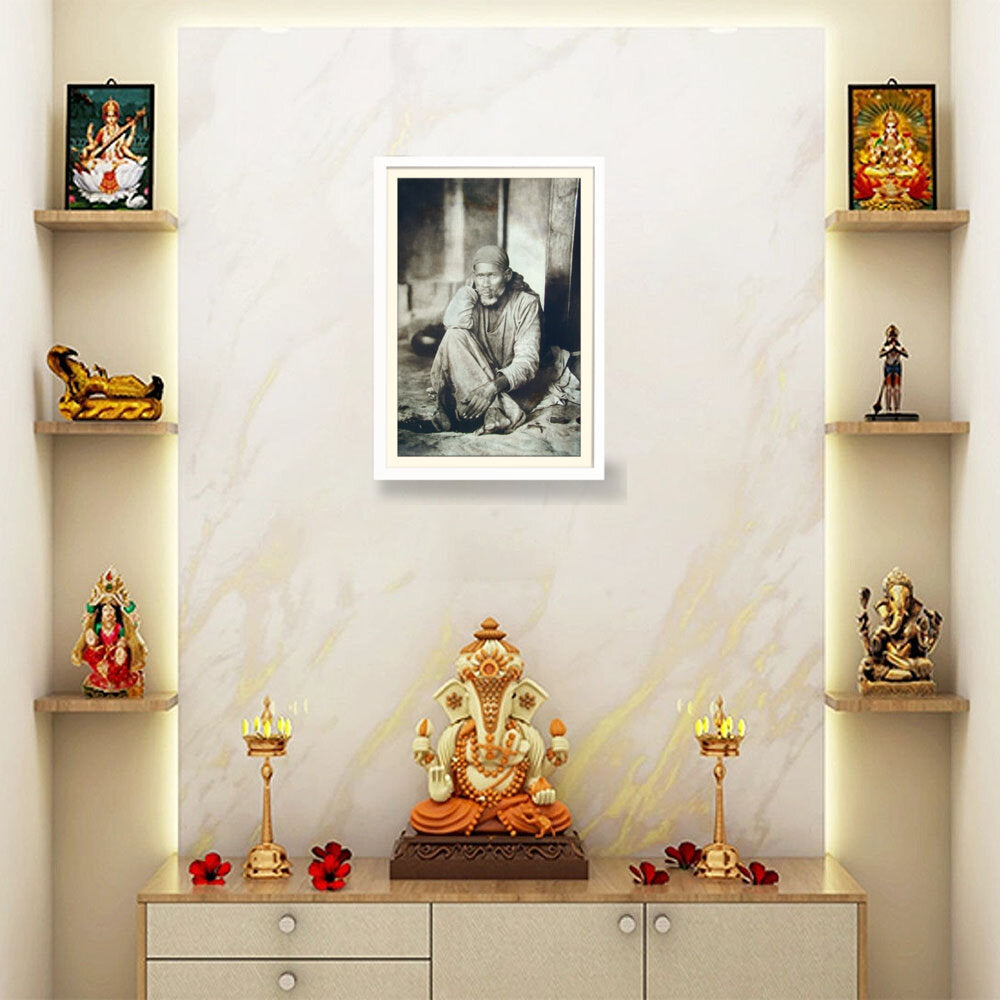 Shirdi Sai Baba Original Photo - WALL MOUNT FRAME