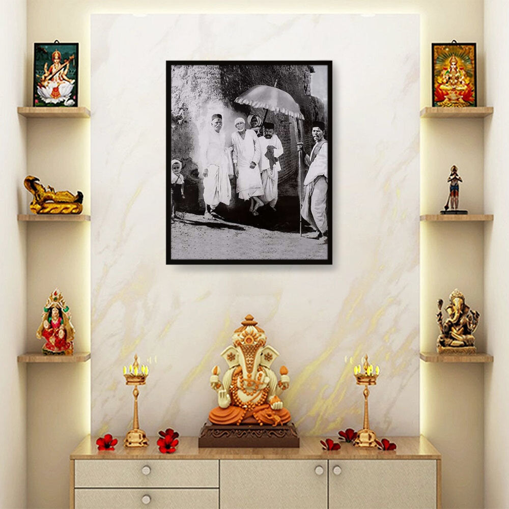 Shiridi Sai Baba - Framed Canvas