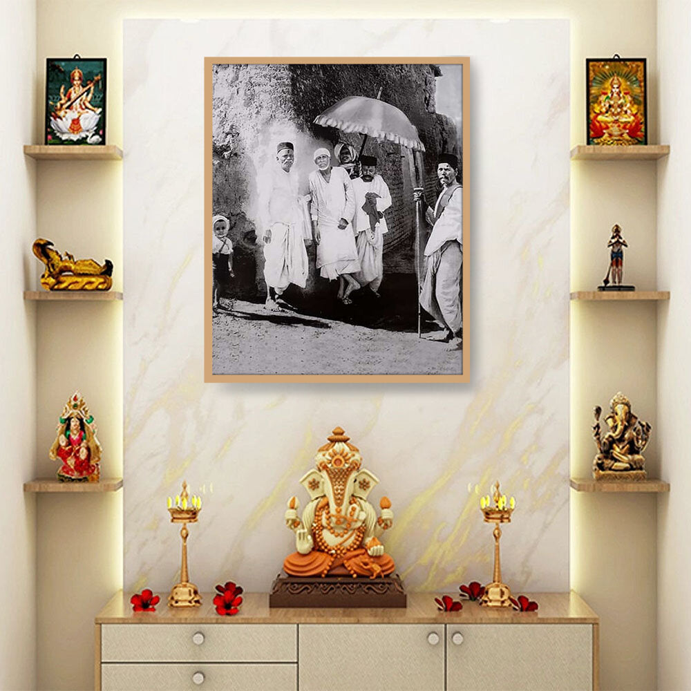 Shiridi Sai Baba - Framed Canvas