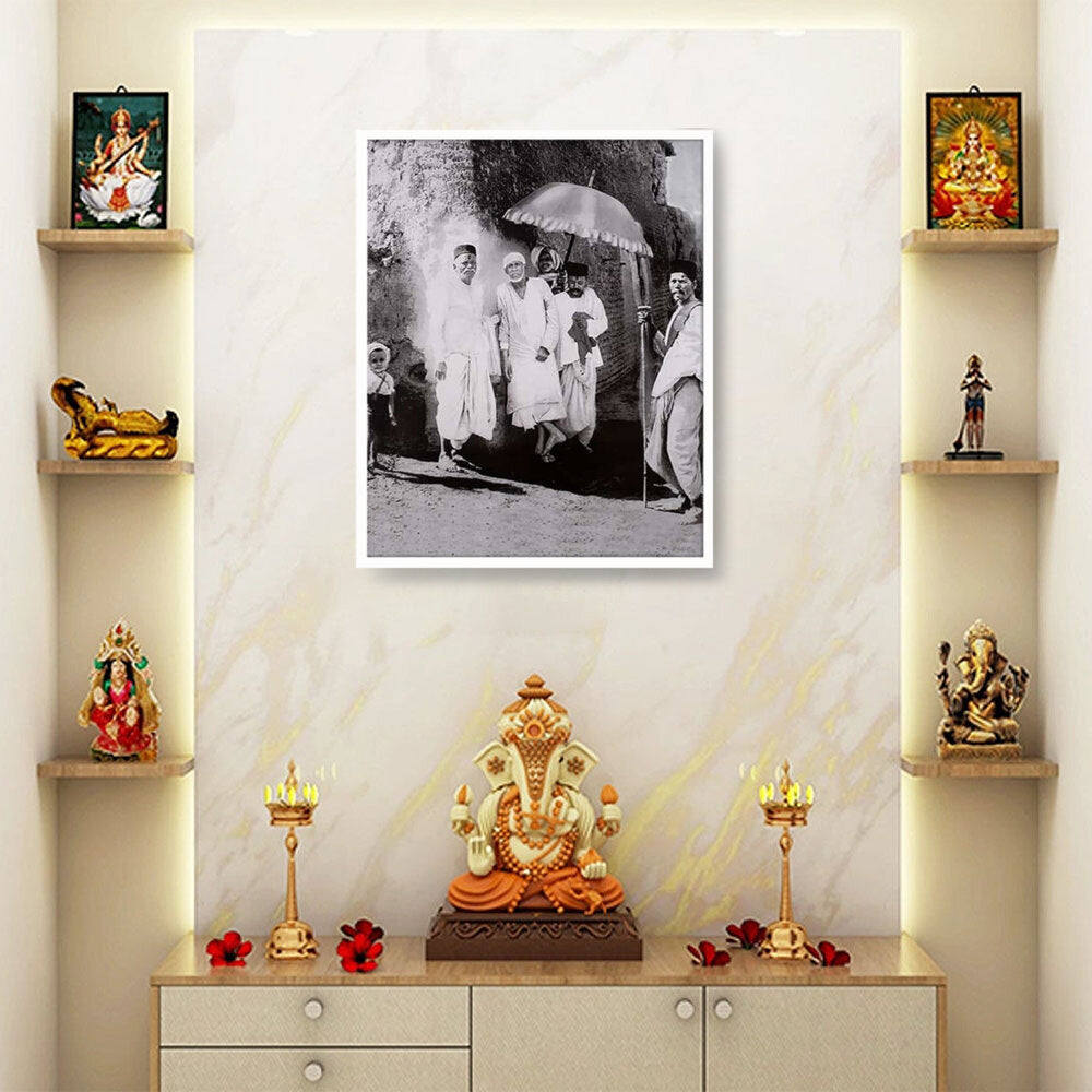 Shiridi Sai Baba - Framed Canvas