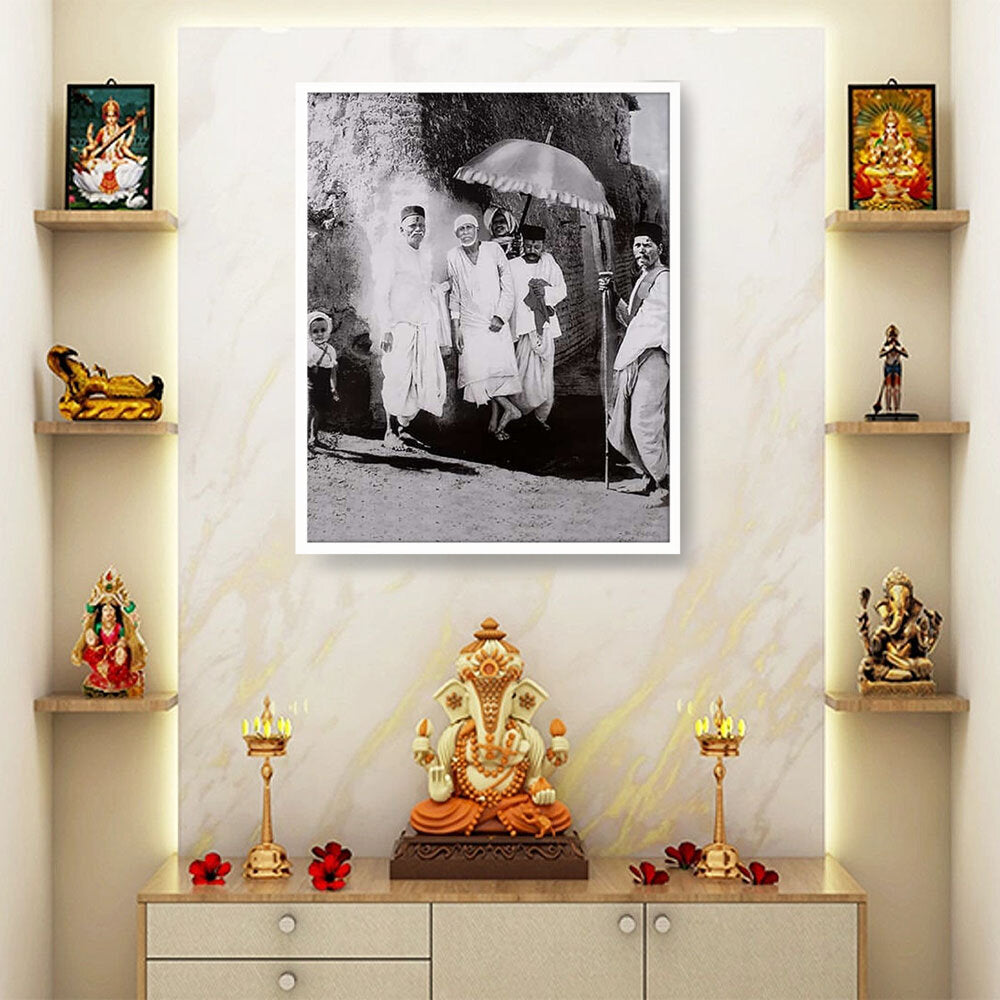 Shiridi Sai Baba - Framed Canvas