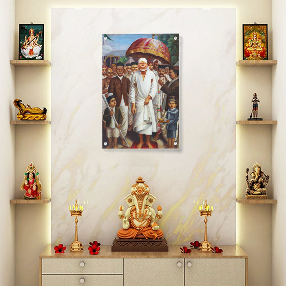 Sai Baba Procession - Acrylic Wall Photo