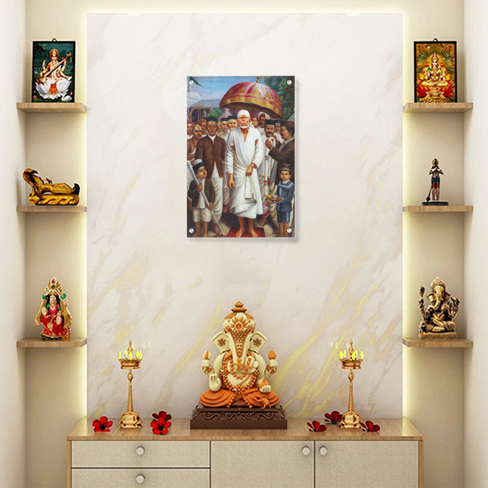 Sai Baba Procession - Acrylic Wall Photo