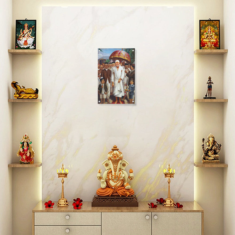 Sai Baba Procession - Acrylic Wall Photo