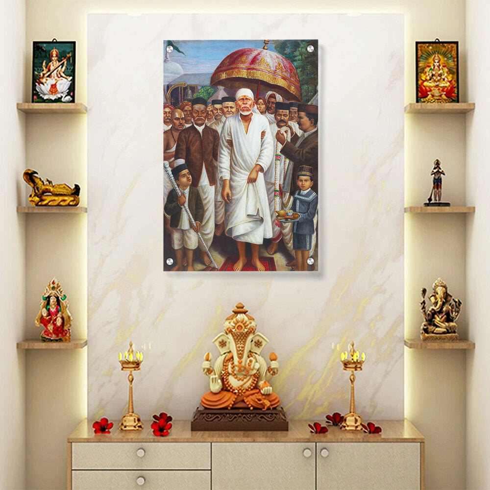 Sai Baba Procession - Acrylic Wall Photo