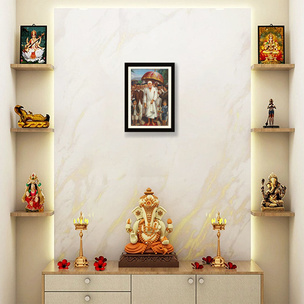 Sai Baba Procession - WALL MOUNT FRAME