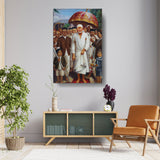 Sai Baba Procession - Wall Canvas