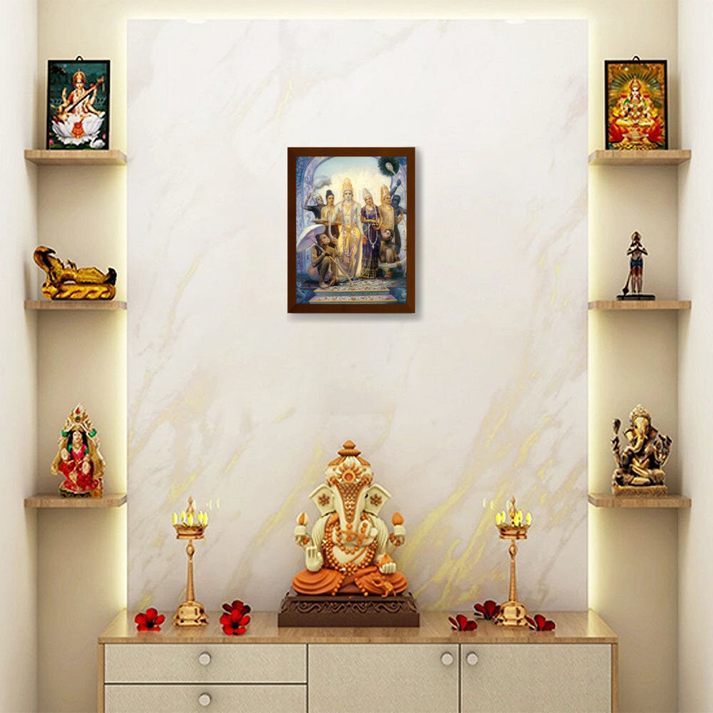 Seetharama Lakshmana Hanuman - Framed Canvas