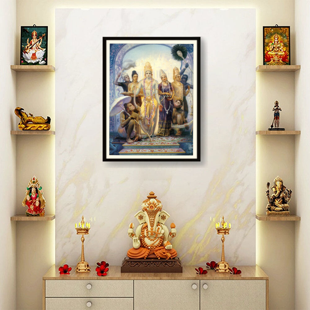Seetharama Lakshmana Hanuman - WALL MOUNT FRAME