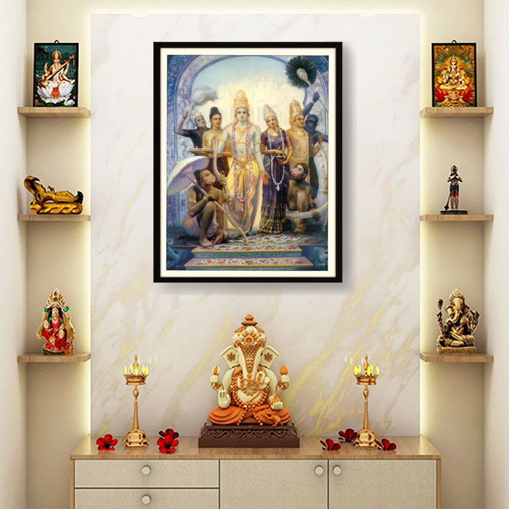 Seetharama Lakshmana Hanuman - WALL MOUNT FRAME