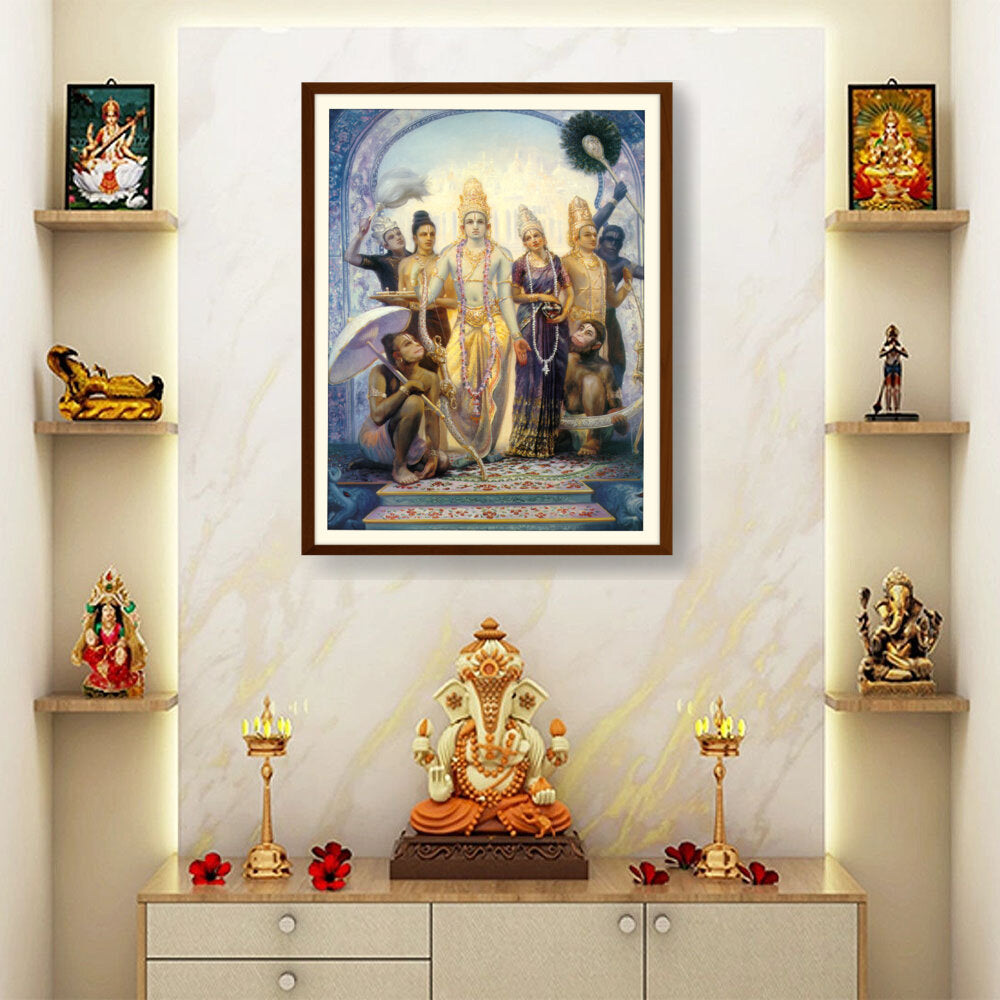 Seetharama Lakshmana Hanuman - WALL MOUNT FRAME
