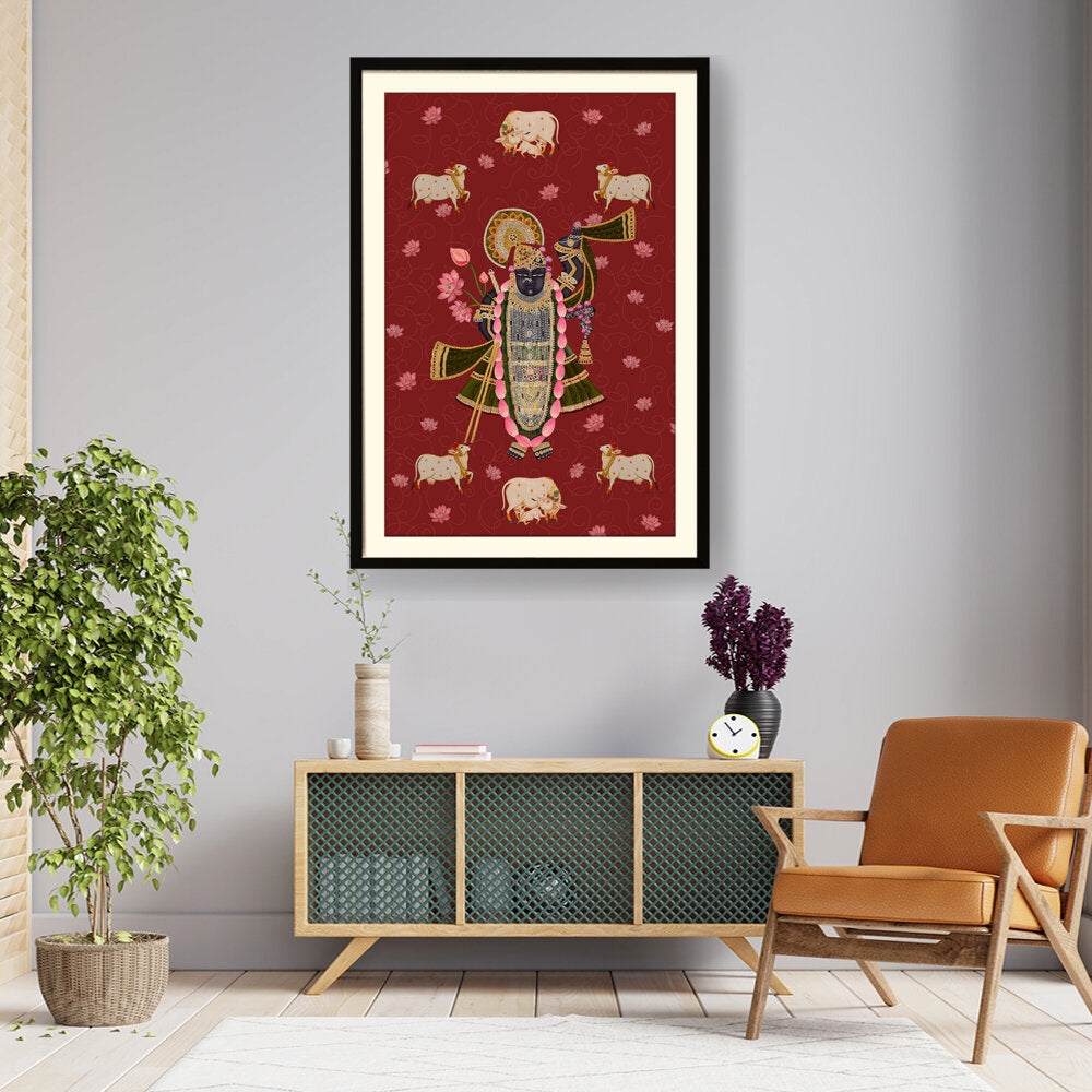 ShrinathJiPichwai_Cows - WALL MOUNT FRAME