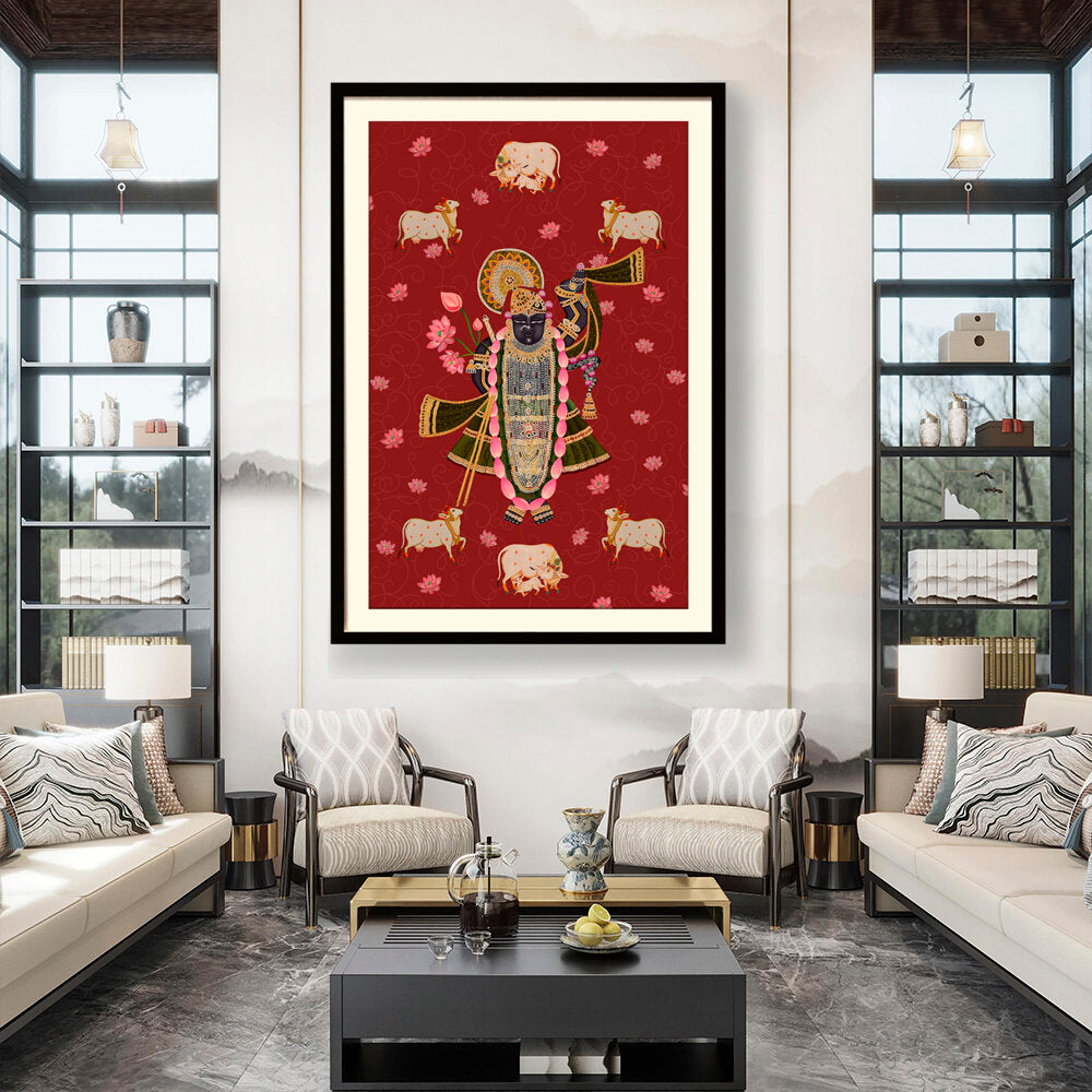 ShrinathJiPichwai_Cows - WALL MOUNT FRAME