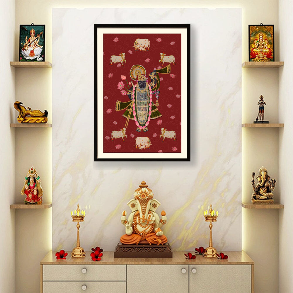 Amazon - Seller - ShrinathJiPichwai_Cows - WALL MOUNT FRAME