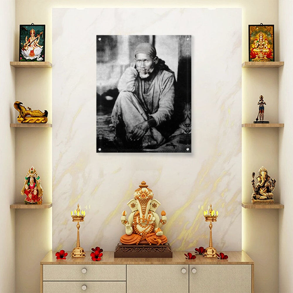 Shirdi Sai Baba Original - Acrylic Wall Photo