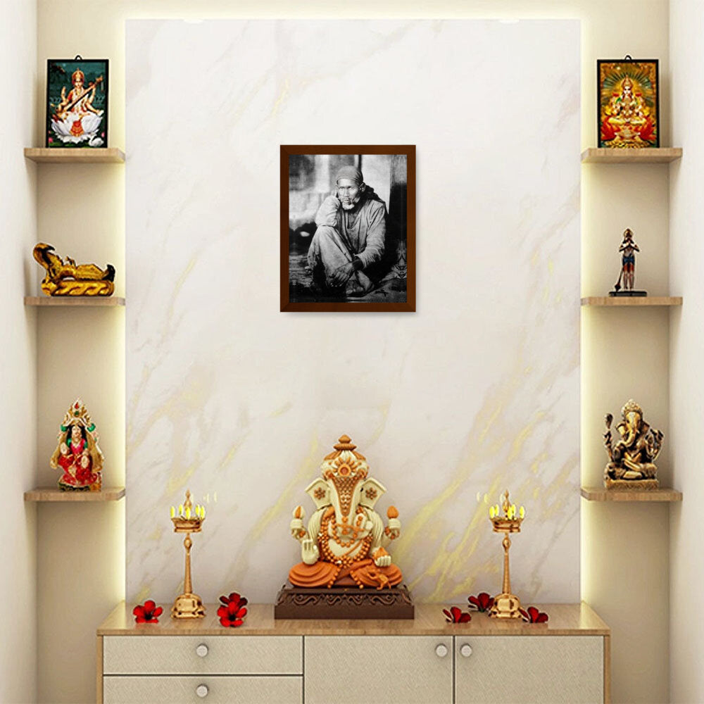 Shirdi Sai Baba Original - Framed Canvas