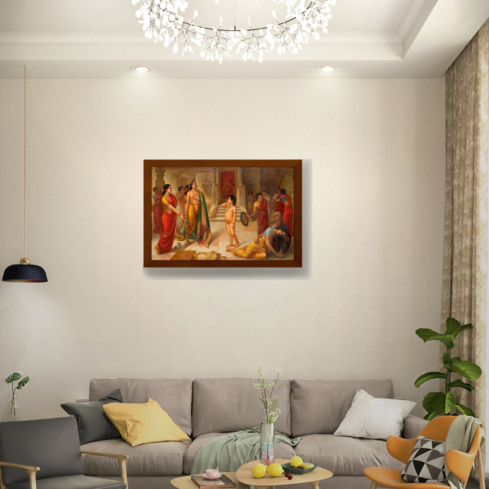 Rukmangada And Mohini - Framed Canvas