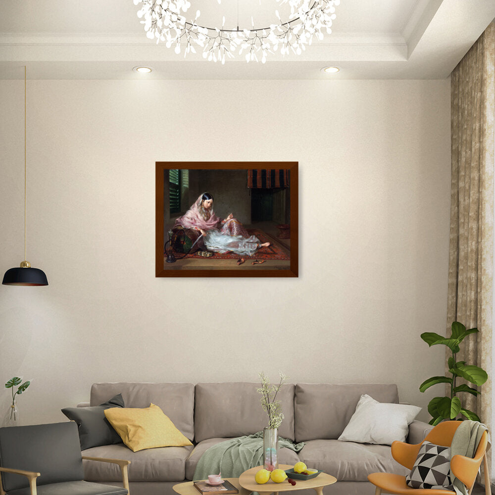 Girl In Muslin - Framed Canvas