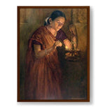 Lady With The Lamp - Framed Canvas