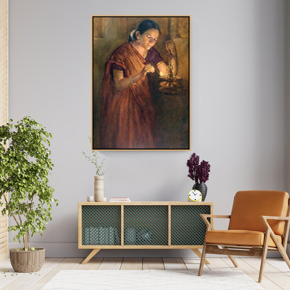 Lady With The Lamp - FLOATING FRAME