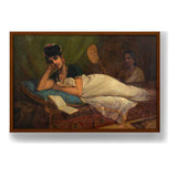 A Reclining Nair Lady - Framed Canvas